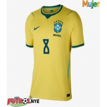 Camiseta Brasil Bruno Guimaraes #8 Primera Equipación para mujer Mundial 2026 manga corta
